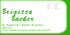 brigitta backer business card